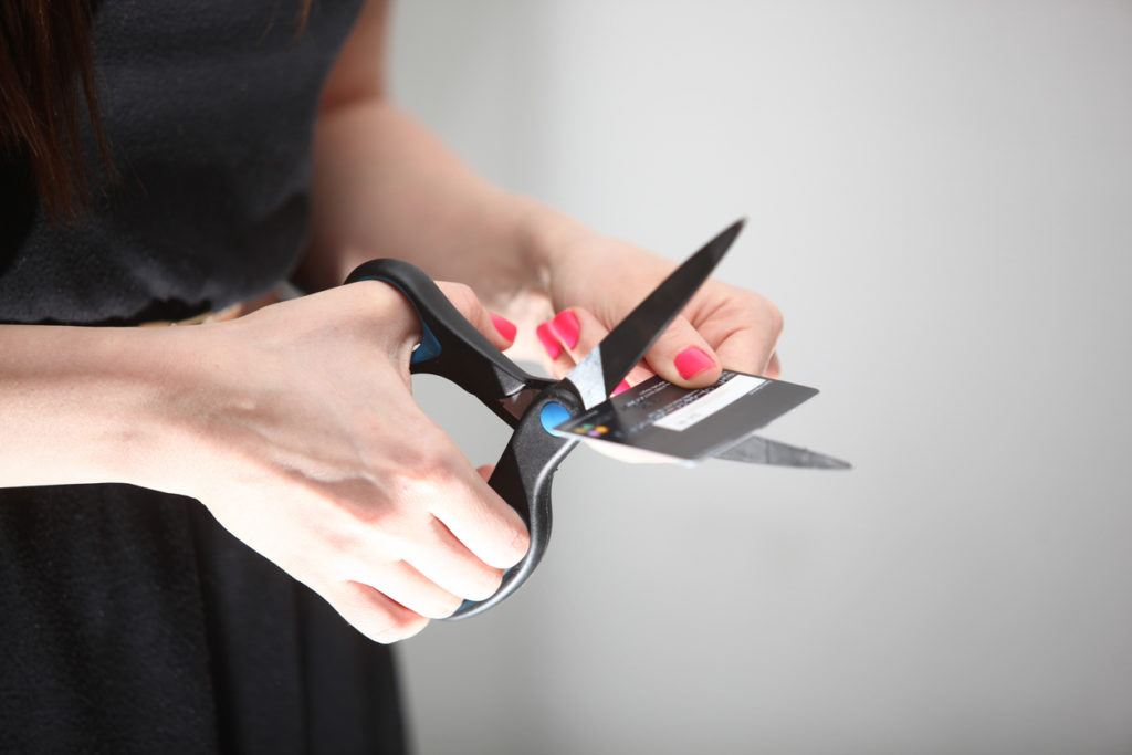 Cutting credit card with no balance